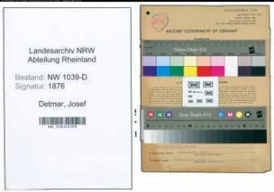 Entnazifizierung Josef Detmar , geb. 31.12.1889 (Schmiedemeister)