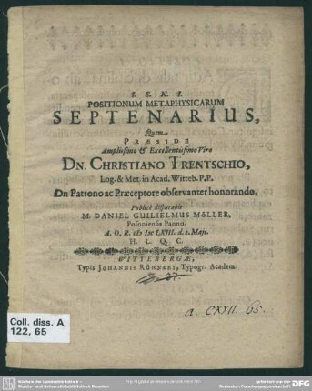 Positionum metaphysicarum septenarius