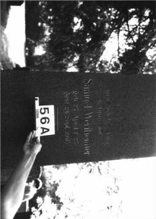 Grabstein 56 (Index: 100084999) Maße HxBxT: 240x60x35 cm Beschreibung: Obelisk, getreppter Sockel: Grabstein 56A