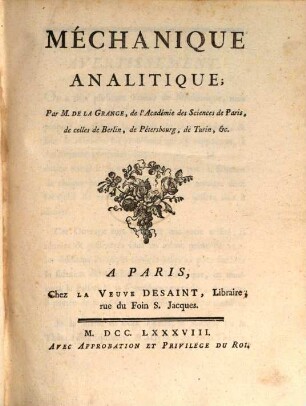 Méchanique analitique