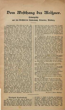 1918: Vom Westhang des Meißner