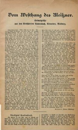 1918: Vom Westhang des Meißner