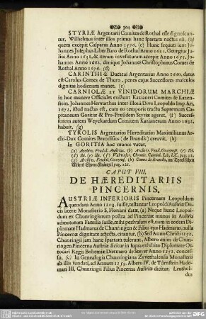Caput VIII. De Haereditariis Pincernis