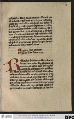 Incipit liber secundus.