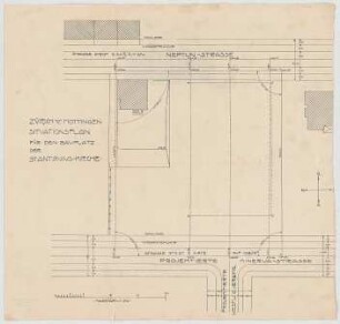 Thiersch, Friedrich von; Zürich (Schweiz); St. Antonius-Kirche - Lageplan