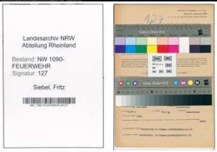 Entnazifizierung Fritz Siebel , geb. 02.05.1898 (Wehrfuehrer)