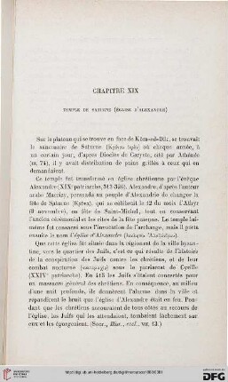 Chapitre XIX: Temple de Saturne (Église d’Alexandre)