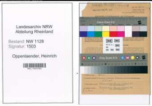 Entnazifizierung Heinrich Oppenlaender , geb. 14.07.1907 (Polizist)