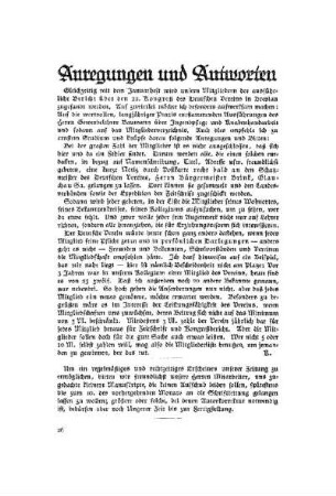 Anregungen und Antworten