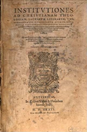 Institutiones ad Christianam Theologiam
