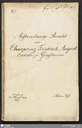 Aufbereitungs-Bericht von Churprinz Friedrich August Erbstolln zu Grossschirma - 18.6716 4.