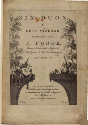 Six duos a deux violons : oeuvre IV