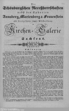 Schlunzig, Die Parochie Nassau, Rechenberg, Das Dorf Oberneuschönberg, Marienberg (Fortsetzung), Deutschneudorf : 44. Lieferung