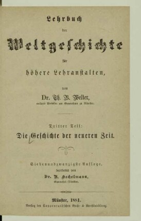 Teil 3: Geschichte der neueren Zeit