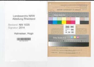 Entnazifizierung Hugo Hahneiser , geb. 05.10.1904 (Kaufmaennischer Angestellter)