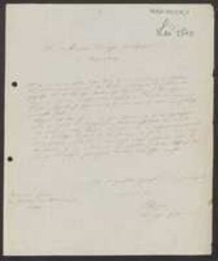 Brief von Eduard Lucas an Regensburgische Botanische Gesellschaft