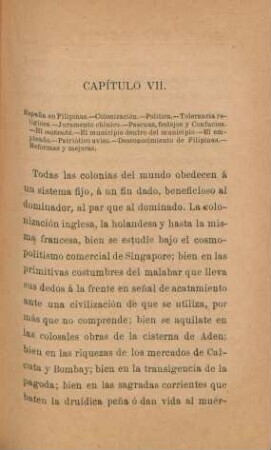 Capítulo VII. Espana en Filipinas. - ...