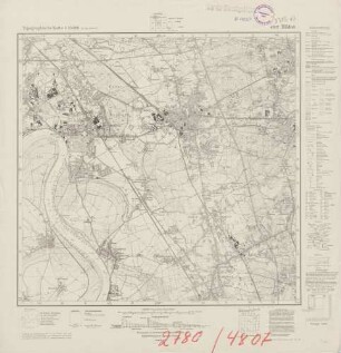 4807 (alte Nr.: 2780) Hilden, Topographische Karte 1:25000 (4cm - Karte)