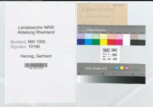 Entnazifizierung Gerhard Hennig, geb. 19.02.1908 ()