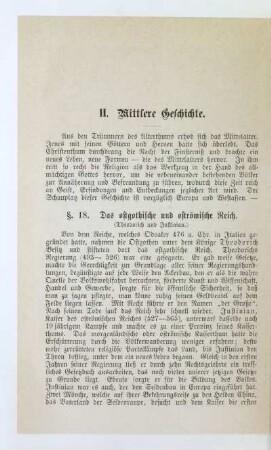 II. Mittlere Geschichte