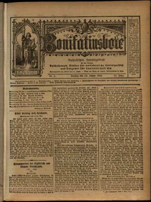 Ausgabe vom Sonntag, den 13. Januar 1918.