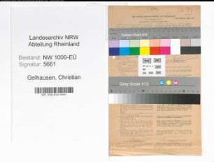 Entnazifizierung Christian Gelhausen, geb. 15.10.1913 (Polizeibeamter)