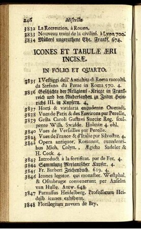 Icones Et Tabulae Aeri Incisae.