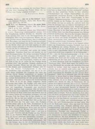 269-272 [Rezension] Barth, Karl, Die große Barmherzigkeit