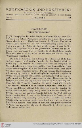 Neue Folge 32 = Jahrgang 56: Uvachromie