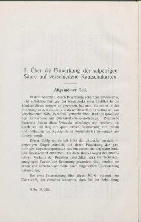2. Über die Einwirkung der salpetrigen Säure auf verschiedene Kautschukarten.