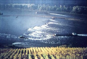Rhein vor Ausbau 1962 am Binger Loch