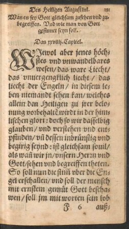 Was es sey Gott gleichsam zusehen und zubegreiffen ... Das xxviiii. Capitel.