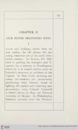 Capter II Our blithe Beginning Days