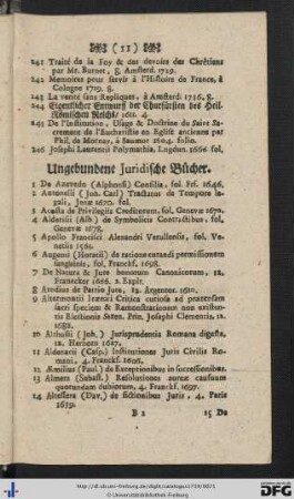 Ungebundene Juridische Bücher.