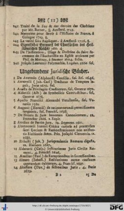 Ungebundene Juridische Bücher.