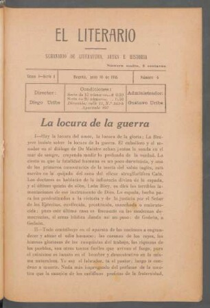 1916,1, 6: serie 1, tomo 1, número 6 (junio 10 de 1916)