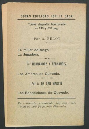 Obras editadas por la casa