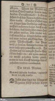 Die XXXII. Maxime. Man muß sich dahin bemühen, daß man jedweden vergnügen möge