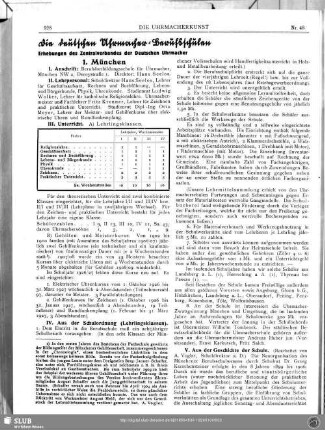 Die deutschen Uhrmacher-Berufsschulen