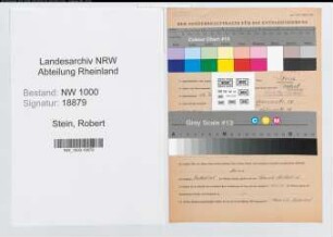 Entnazifizierung Robert Stein, geb. 12.02.1897 (Postassistent)