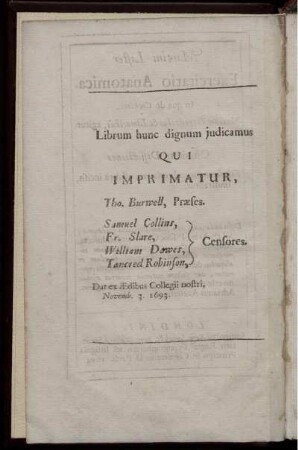 Librum hunc dignum judicamus