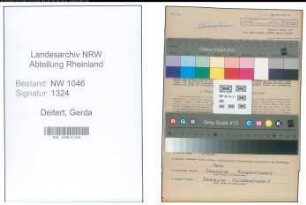 Entnazifizierung Gerda Deitert , geb. 29.03.1922 (Lehrerin)