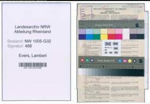 Entnazifizierung Lambert Evers , geb. 12.10.1902 (Angestellter)