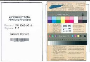 Entnazifizierung Heinrich Baecker , geb. 31.05.1905 (Ingenieur)