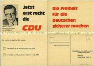 Mitgliederwerbung der CDU Berlin