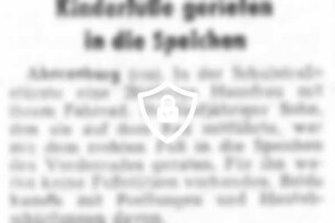 Kinderfüße gerieten in die Speichen