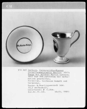 Tasse mit Bildnis Martin Luther