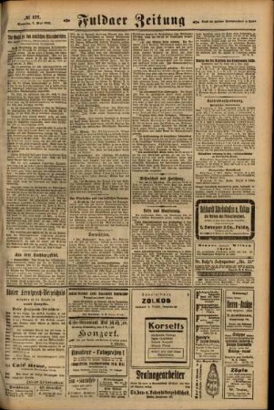Zweite Ausgabe vom Sonntag, den 07. Mai 1922.