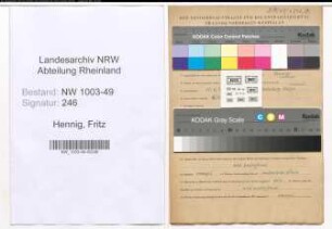 Entnazifizierung Fritz Hennig , geb. 11.04.1899 (Gastwirt)