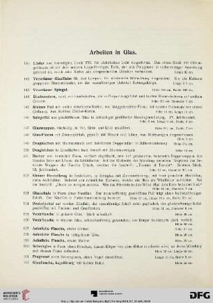 Arbeiten in Glas (Nr. 141-244)